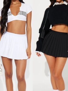 Fashion Nova Sharon Pleated Mini Skirt Bundle